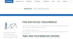Desktop Screenshot of bikesize.dk